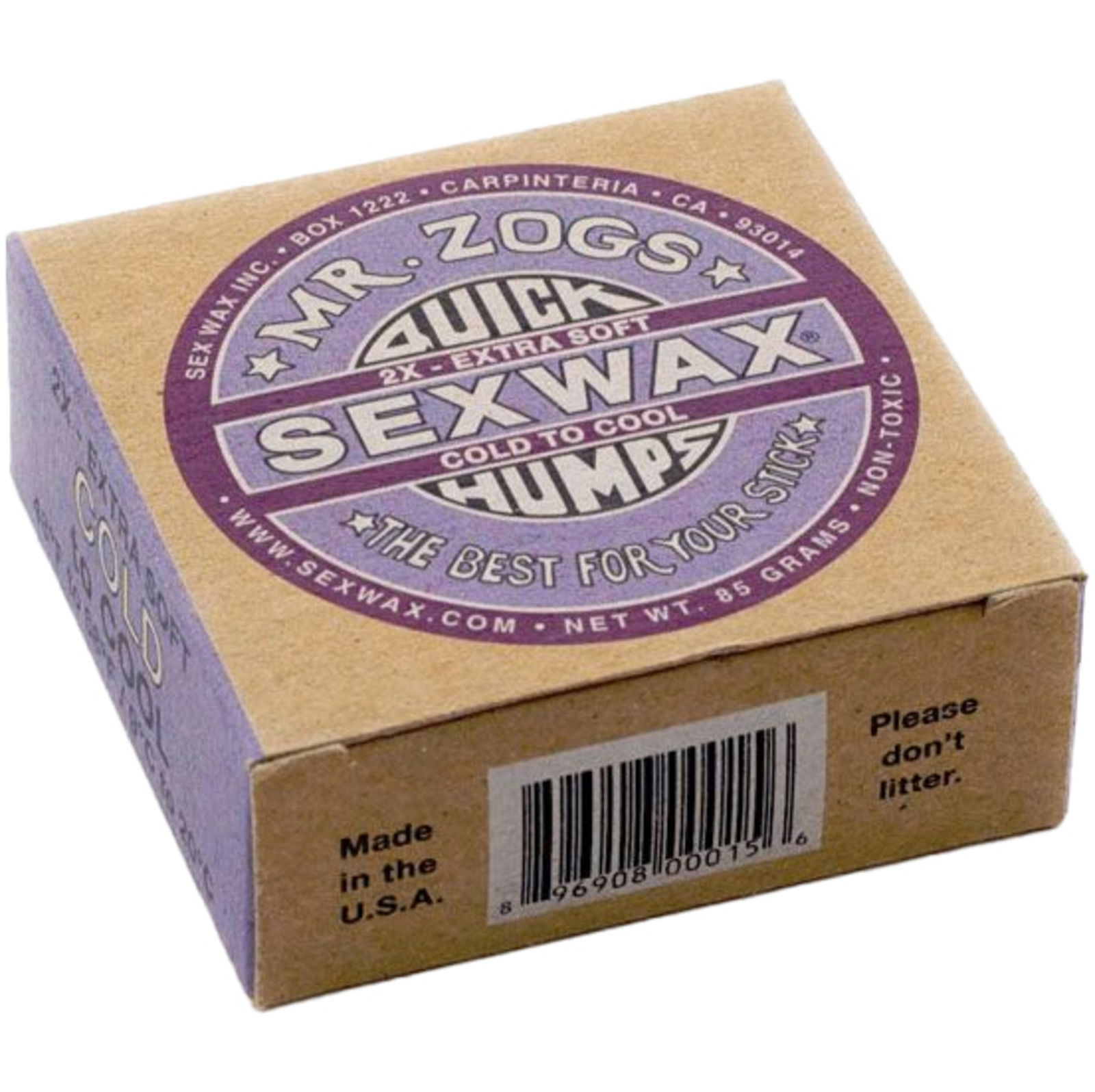 Sex Wax Quick Humps Cool To Cold Surf Wax Swwqh Purple